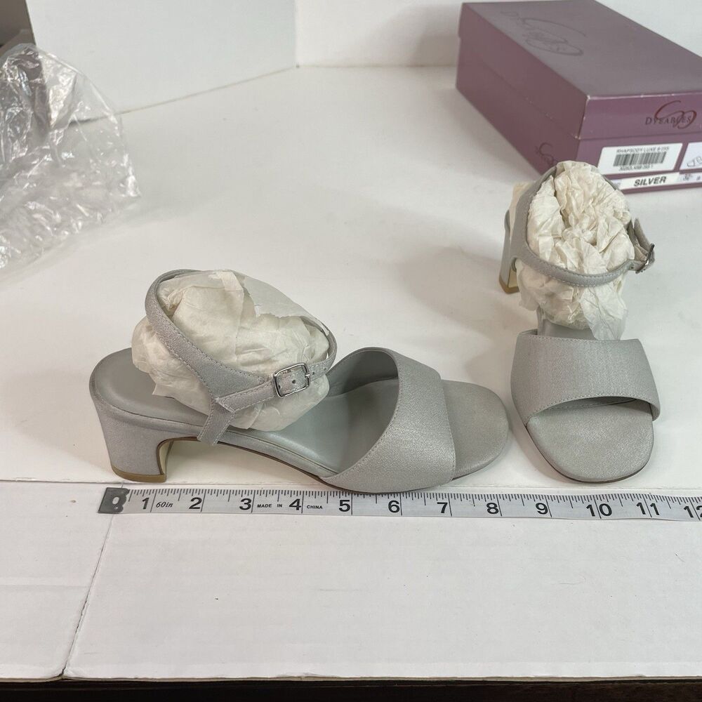 Dyeables Rhapsody Luxe Heels Women’s Size 5 1/2 B, Silver Wedding, Pumps Vintage - Picture 9 of 9